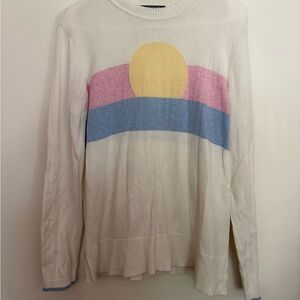 Colorful Women's Sweater with Sun Design